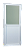Porta de PVC Acústica Mista Vidro mini Boreal Esquerda - 210x90 - Imagem 1