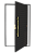 Porta Pivotante de Alumínio Preto com Puxador Gold Esquerda - 210x100 - Imagem 1