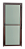 Porta de Alumínio Marrom com Vidro Fixo Mini boreal esquerda - 210x80 - Imagem 1