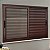 Janela Veneziana Elite 3 Folhas Moveis Marrom - 100x100 - Imagem 1
