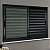 Janela Veneziana Elite 3 Folhas Moveis Preto - 100x100 - Imagem 1