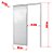 Porta De Correr Suspensa Lambril Direita Branco - 210X70 - Imagem 3