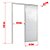 Porta De Correr Suspensa Lambril Esquerda Branco - 210X70 - Imagem 3