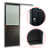 Porta De Correr Suspensa Preta com Vidro Esquerda - 210x70 - Imagem 2