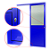 Porta De Correr Suspensa Azul com Vidro Direita - 210x70 - Imagem 2