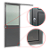 Porta De Correr Suspensa Cinza com Vidro Esquerda - 210x80 - Imagem 2