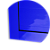Porta De Correr Suspensa Azul com Vidro Direita - 210x80 - Imagem 5