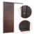 Porta de Correr Suspensa Lambril Marrom Corten Esquerda - 210X90 - Imagem 2