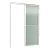 Porta De Correr Suspensa Branca com Vidro Esquerda - 210X100 - Imagem 1