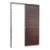Porta de Correr Suspensa Lambril Marrom Corten Esquerda - 210X100 - Imagem 1