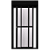Porta de Alumínio Maxx Preto com Persiana Integrada Automatica - 230x150 - Imagem 3