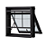 Maxim-ar em aço galvanizado com grade quadriculada Preta - 50x50 - Imagem 1