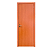 Kit Porta de Madeira Interno com Batente Mogno Esquerda - 210x60 - Imagem 1