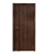 Kit Porta de Madeira Interno com Batente Imbuia Esquerda - 210x70 - Imagem 1