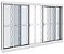 Janela com Grade Elo em Aço Galvanizado Branco - 100x200 - Imagem 1