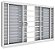 Janela Veneziana em Aço Galvanizado Branco com Grade H - 100x200 - Imagem 1