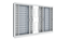 Janela Veneziana em Aço Galvanizado Branco com Grade ELO - 100x150 - Imagem 1