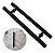 Puxador Inox Redondo Cilindrico Premium Preto - Para Portas - Imagem 1