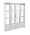 Porta de Correr em Aço Galvanizado Grade Elo Branco - 210x200 - Imagem 4
