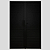 Porta de Abrir 2 Folhas Veneziana Alumínio Preto - 210x120 - Imagem 1