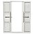 Porta Lambril de Correr 4 Folhas em Alumínio Branco - 210x200 - Imagem 7