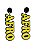 Brincos MDF AFRO- Cor Amarelo - Imagem 1