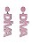 Brinco MDF Diva Brilhante Rose - Imagem 1