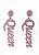 Brinco MDF Queen Brilhante Rose - Imagem 1