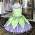 Vestido Infantil Fada Lilás e Verde - Imagem 1