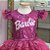 Vestido Infantil Barbie Paetê Pink - Imagem 3