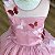 Vestido Infantil Daminha Borboletas Rosé - Imagem 3