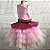Vestido Infantil de Tule com Camadas Rosa e Fúcsia - Imagem 3