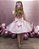 Vestido Infantil Barbie Estrela Rosa Brilho - Imagem 2