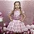 Macacão + Saia Removível Infantil Barbie Rosa Paetê - Imagem 4