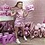 Macacão + Saia Removível Infantil Barbie Rosa Paetê - Imagem 2