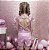 Macacão Infantil Barbie Rosa Paetê - Imagem 3