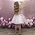 Vestido Infantil Barbie Filme Presidente Dourado e Rosa Brilho - Imagem 2