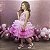Vestido Infantil Barbie Rosa Brilho e Saia de Tule com Camadas - Imagem 5