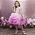 Vestido Infantil Barbie Rosa Brilho e Saia de Tule com Camadas - Imagem 1