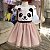 Vestido Infantil Panda Brilho - Imagem 1