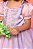 Vestido Infantil Princesa Rapunzel Flores - Imagem 4