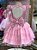 Vestido Infantil Hello Kitty Paetê Rosa - Imagem 3