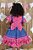 Vestido Infantil Festa Junina Country Jardineira Flores - Imagem 2