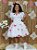 Vestido Infantil Festa Junina Noiva Laços e Corações - Imagem 6