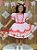 Vestido Infantil Festa Junina Jardim de Corações - Imagem 1