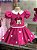 Vestido Infantil Minnie Godê Pink - Imagem 1