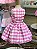 Vestido Infantil Barbie Xadrez - Imagem 2