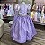 Vestido Infantil Princesa Rapunzel Lilás - Imagem 3