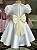 Vestido Infantil Daminha Laura Branco e Champagne - Imagem 2