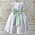 Vestido Infantil Daminha Alline Branco e Verde - Imagem 2